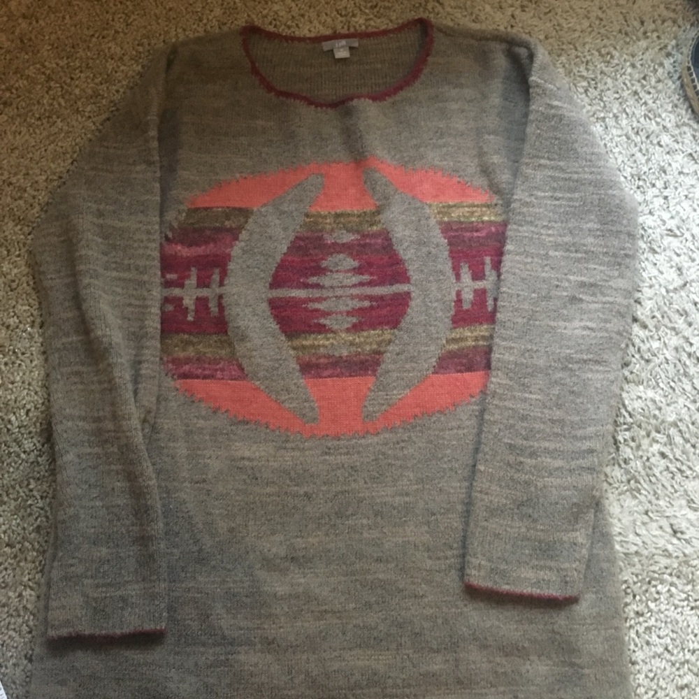J. Jill Medium Aztec Wool Sweater
